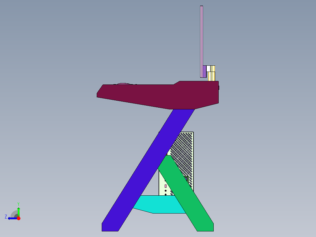 卧室简约现代办公桌写字台右视图