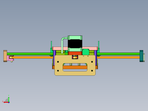 同步带直线运动十字滑台模组后视缩略图