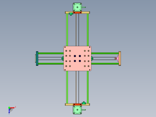 同步带直线运动十字滑台模组俯视缩略图