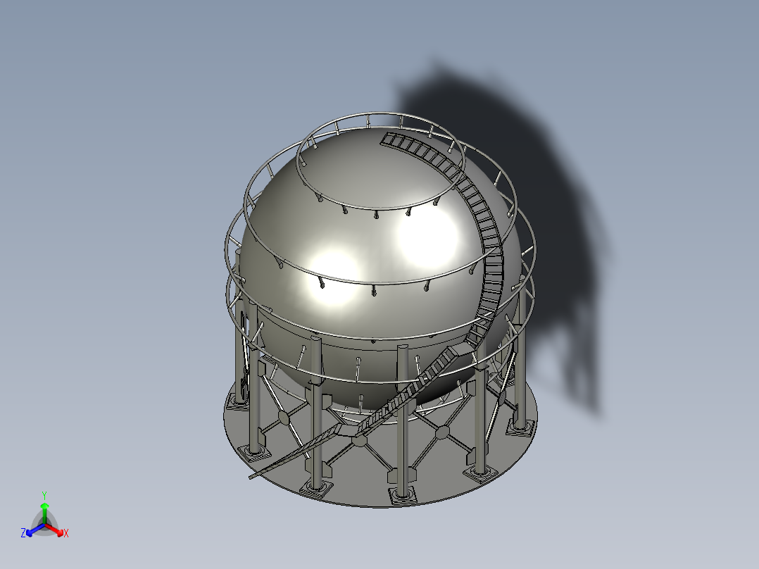 储气罐正等轴测图