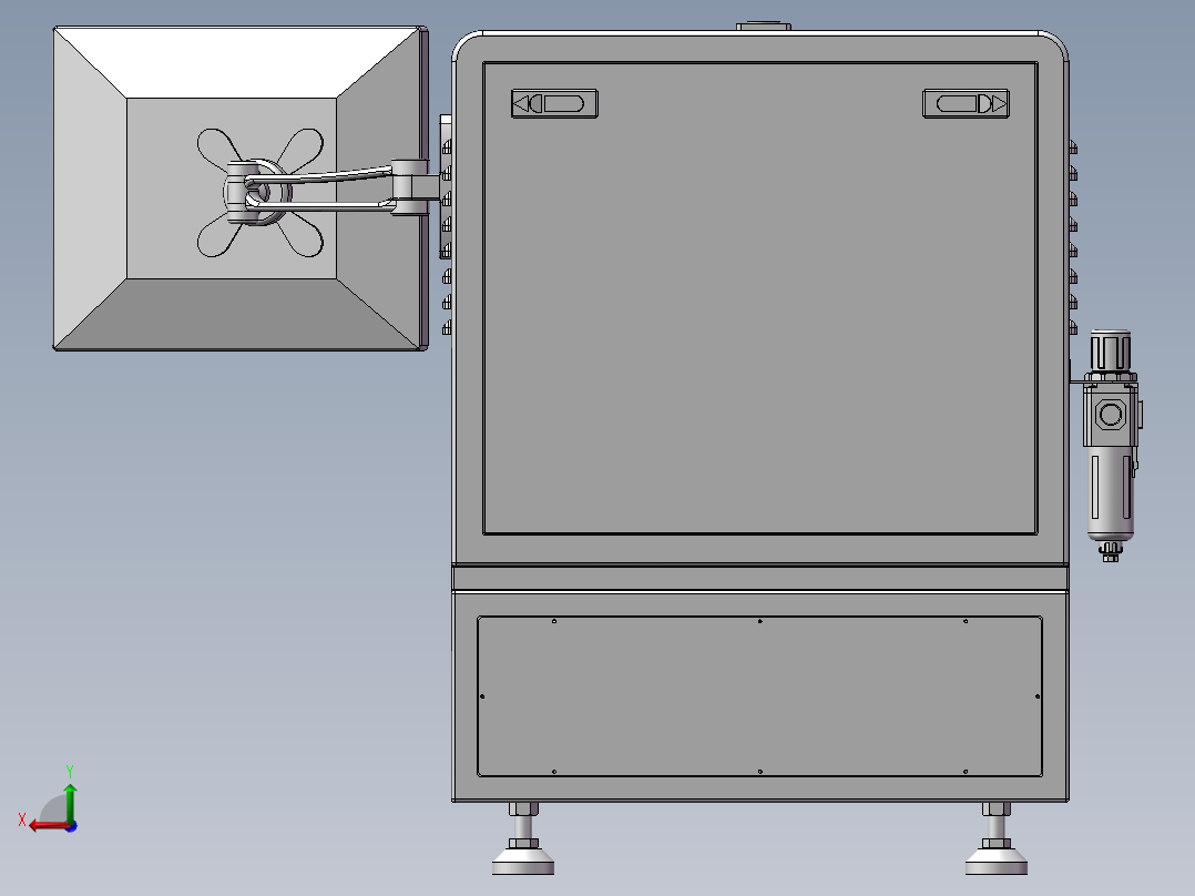 自动检测调焦机后视图
