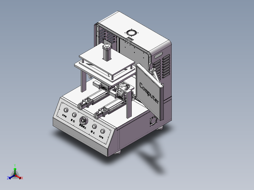 自动检测调焦机正等轴测图