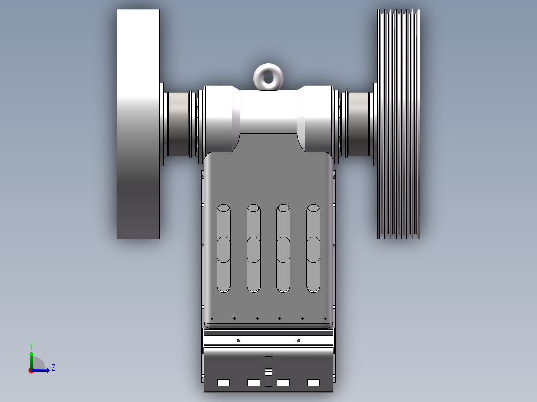 600×900鄂破碎机左视图