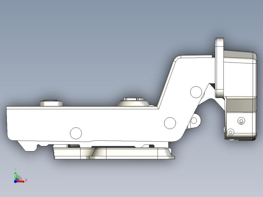 木制家具铰链前视图
