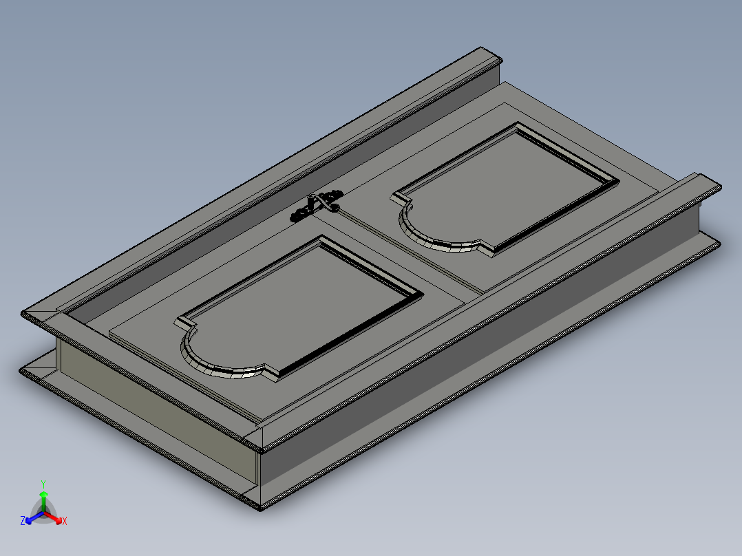 装修门正等轴测图