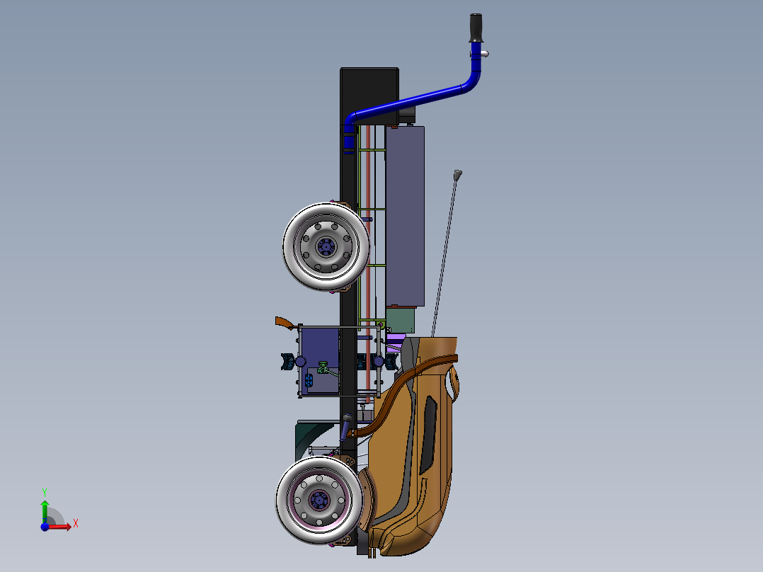 对称双链种埋一体化西瓜幼苗种植机前视图