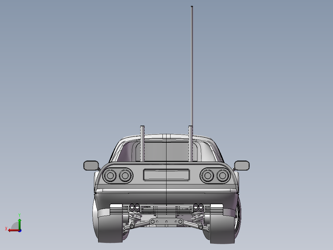 遥控车（全套模型）后视图