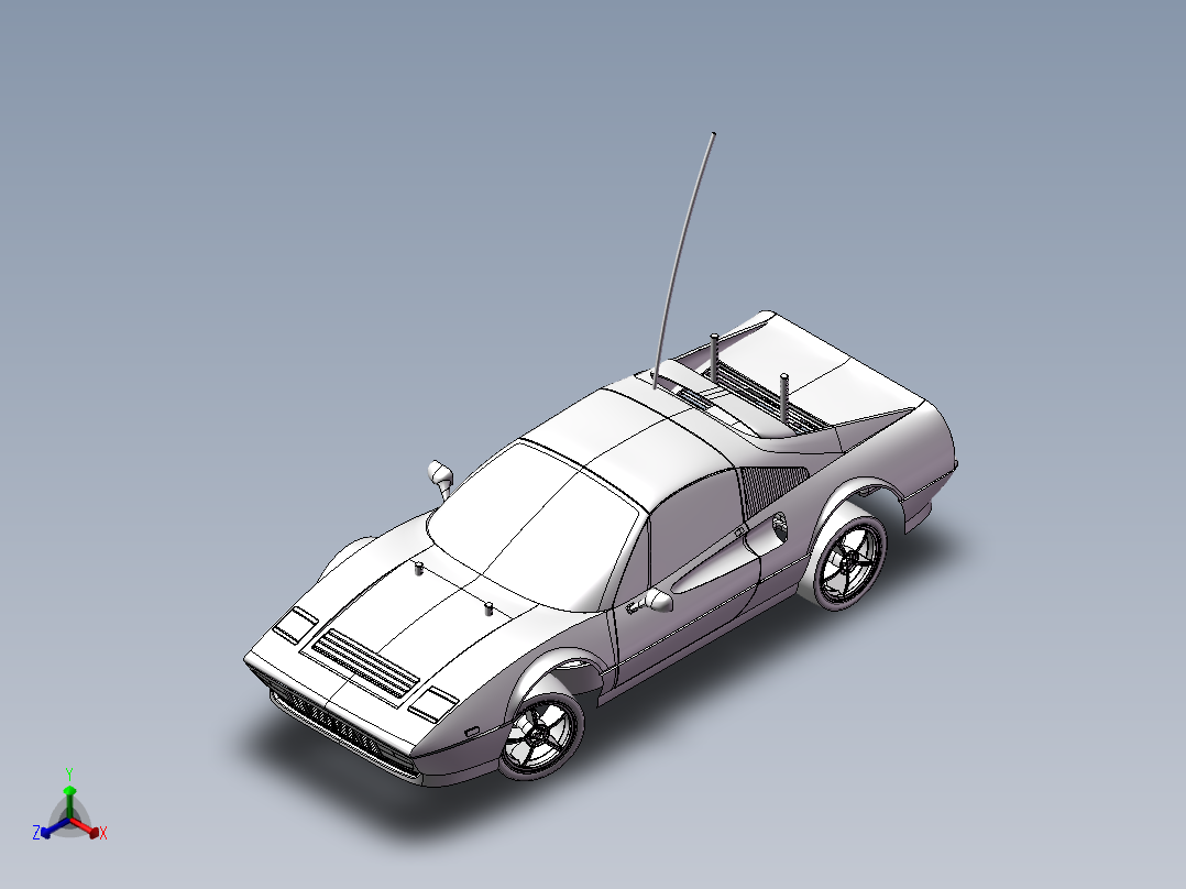 遥控车（全套模型）正等轴测图