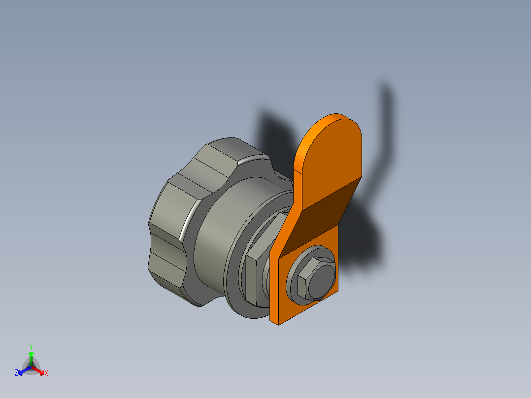 鎖VC.309-3D多系列多零件图纸模型主视图