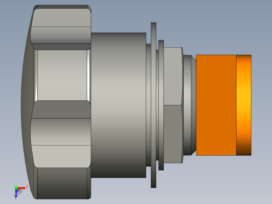 鎖VC.309-3D多系列多零件图纸模型俯视图