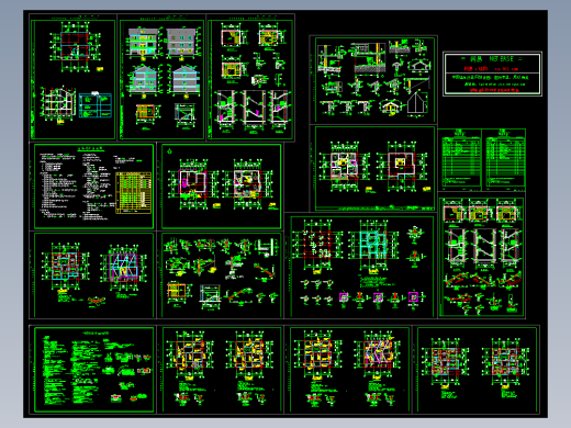 某三层私人小别墅结构设计施工图（含建筑设计）