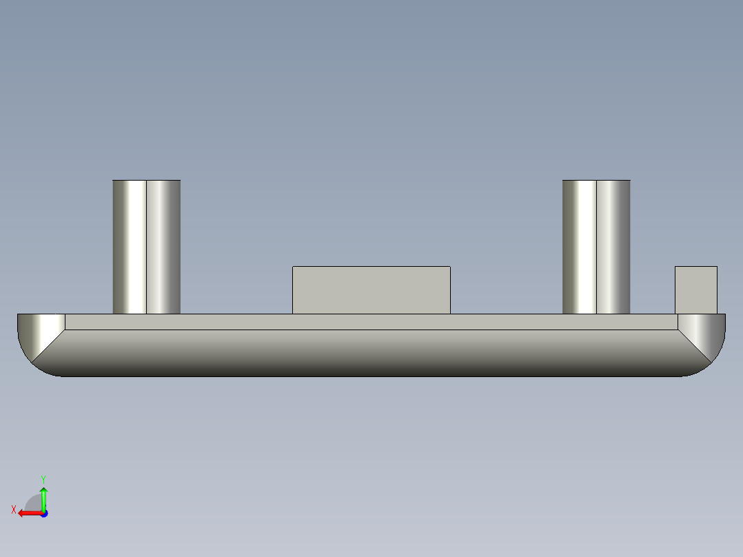 型材-BR 45X60 COVER CAP WITH HOLE KJN191094后视图