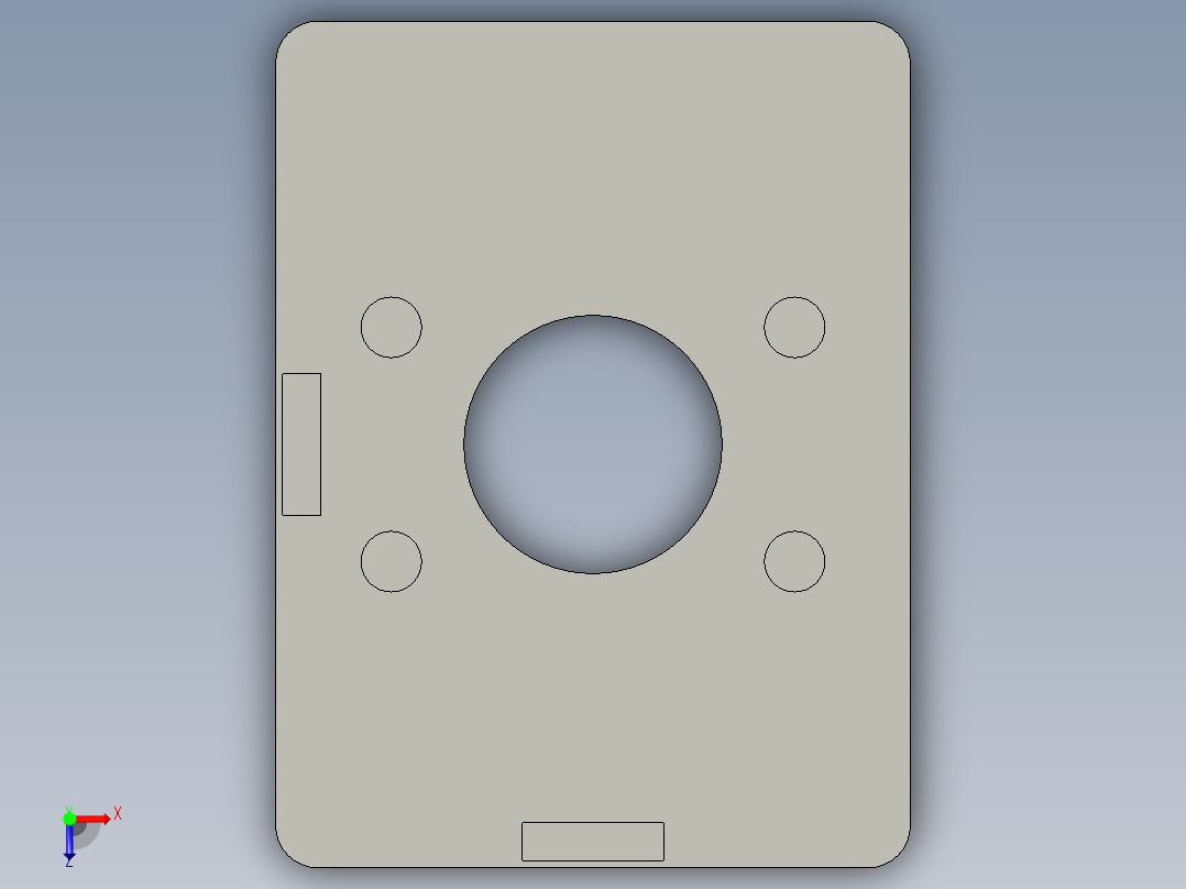 型材-BR 45X60 COVER CAP WITH HOLE KJN191094俯视图