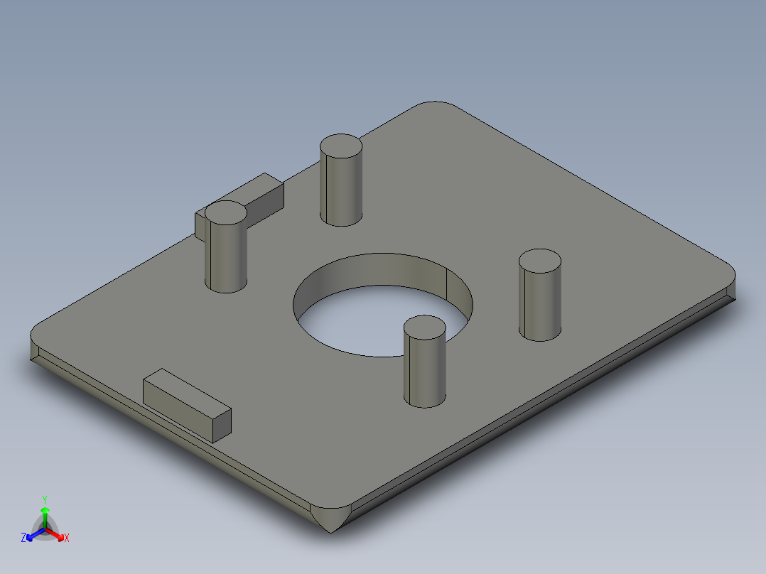 型材-BR 45X60 COVER CAP WITH HOLE KJN191094正等轴测图
