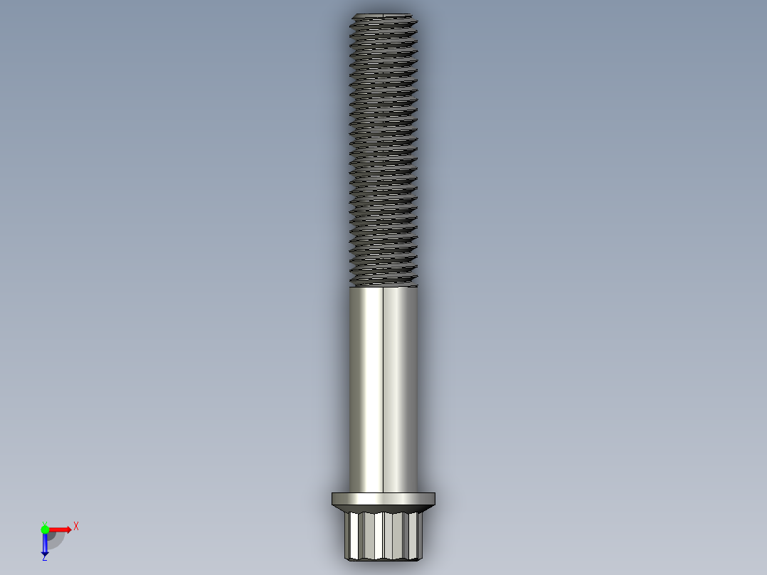 1_4in-28法兰头螺钉-1-4in-28 1.75long 12-point screws.STEP俯视图