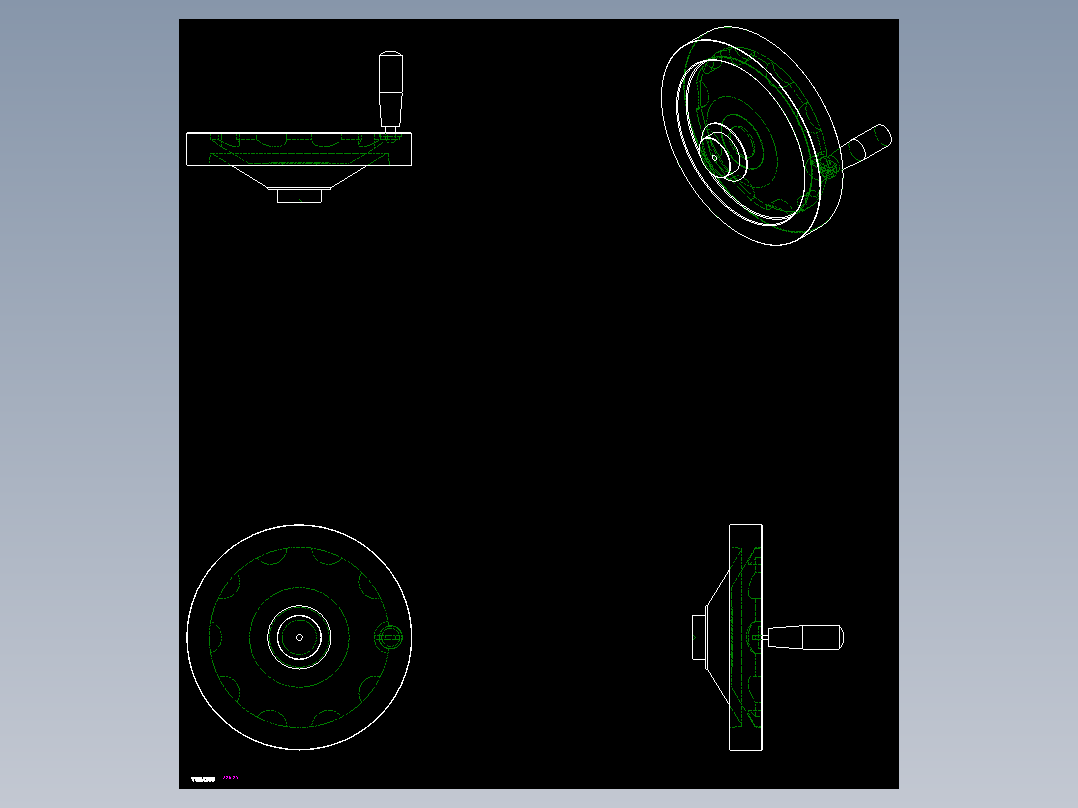 塑膠手輪VDO.FP+IR-2D多系列多零件图纸模型