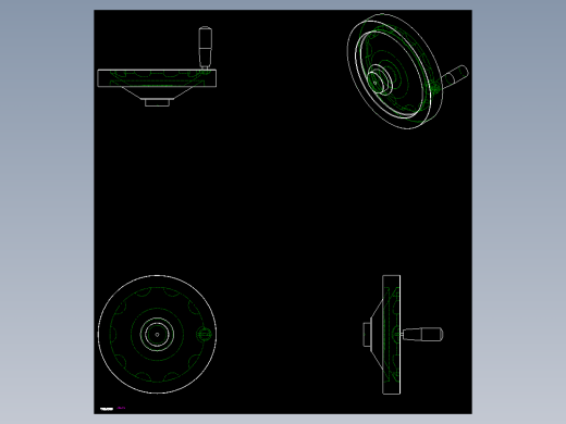 塑膠手輪VDO.FP+IR-2D多系列多零件图纸模型