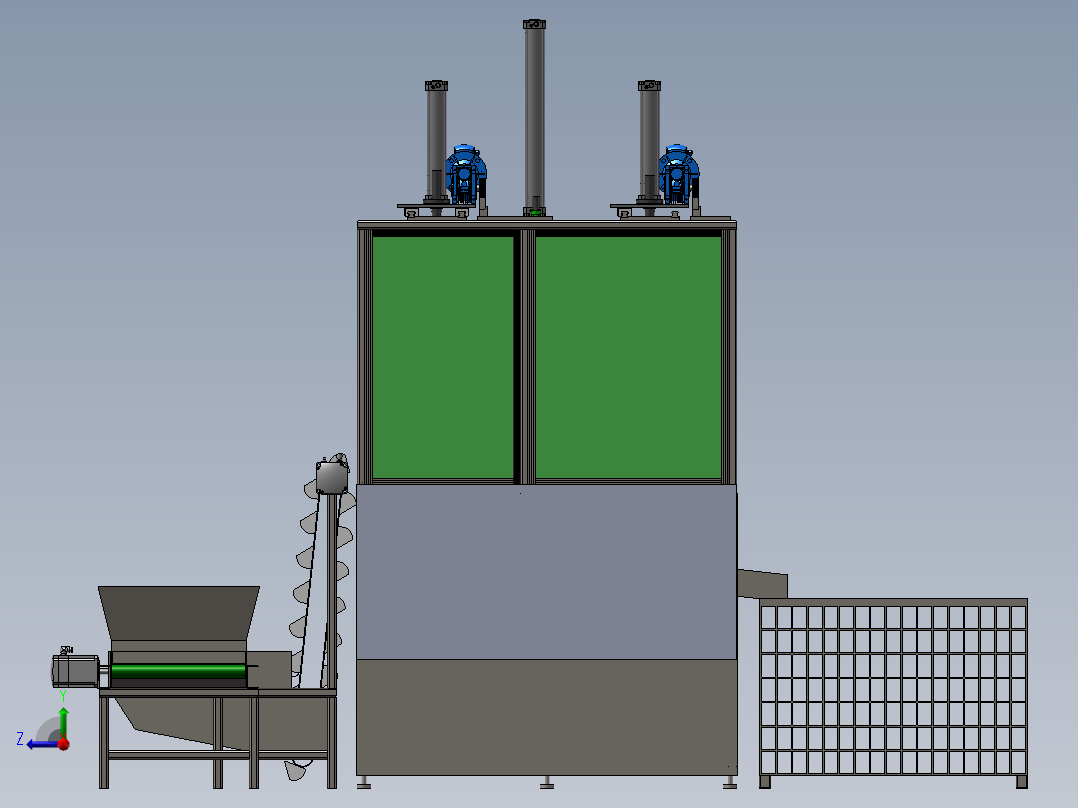 移栽清洗机sw21右视图