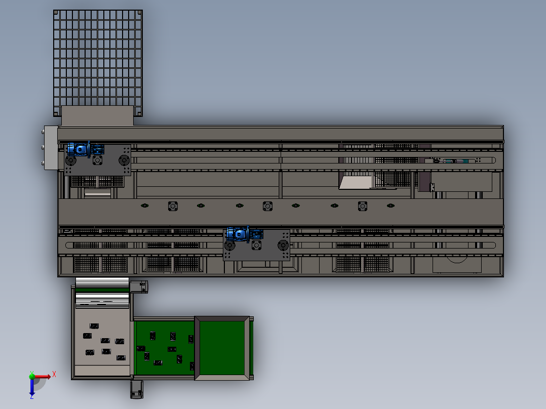 移栽清洗机sw21俯视图