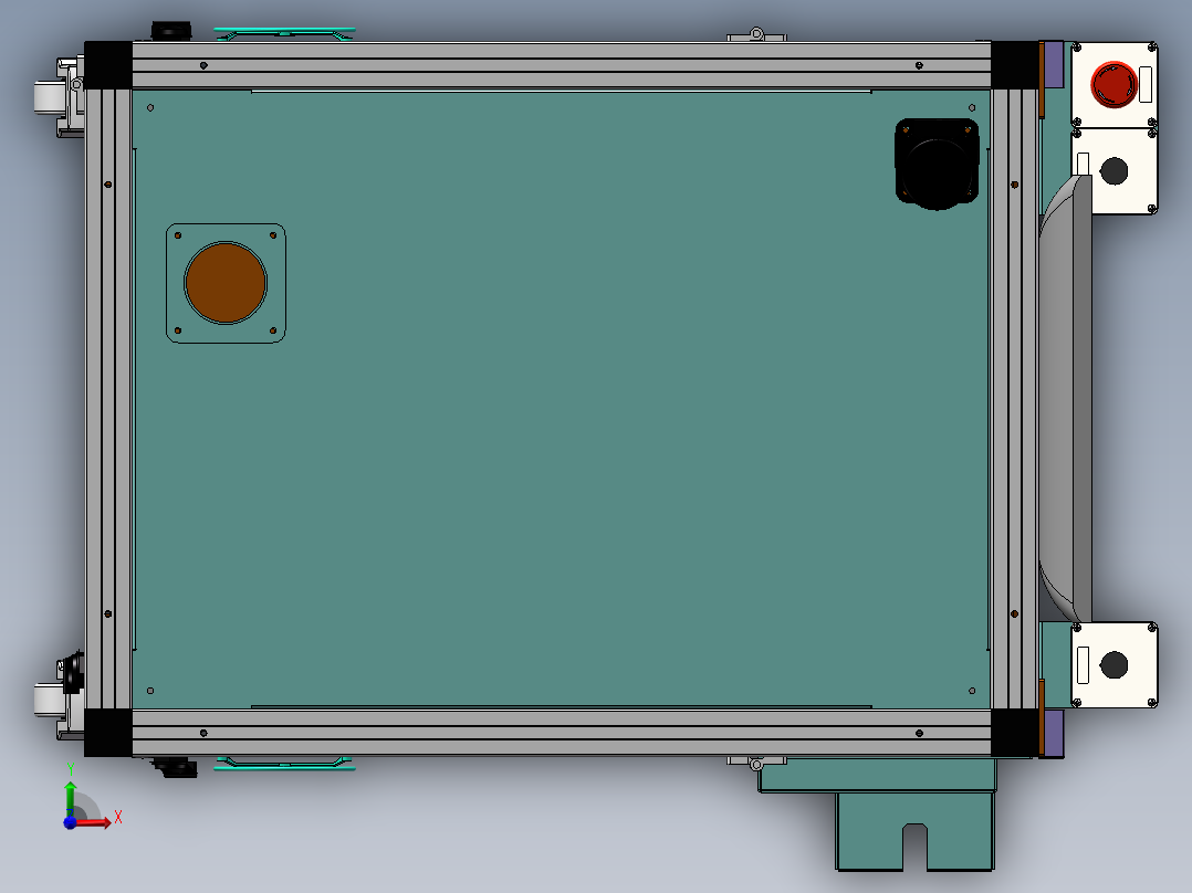 光纤镭雕机(sw22可编辑+工程图)前视图