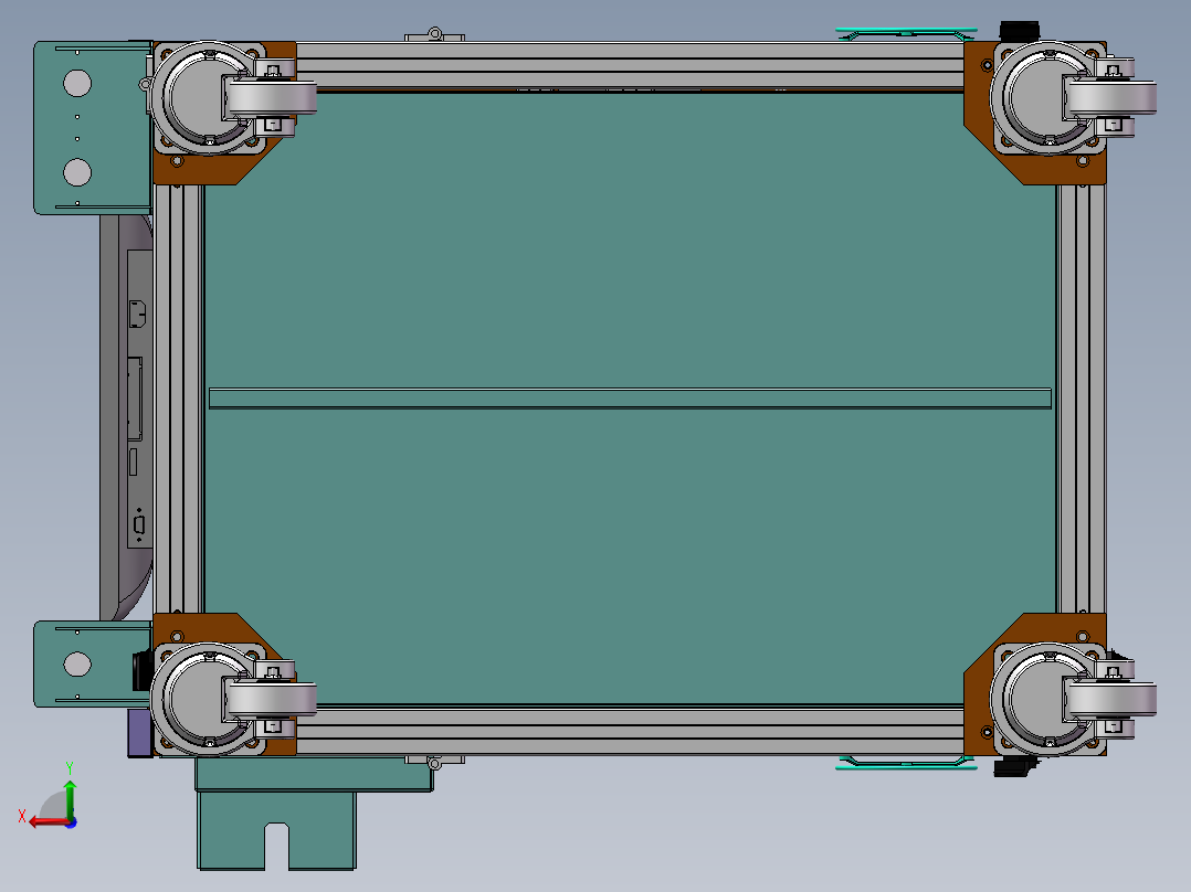 光纤镭雕机(sw22可编辑+工程图)后视图