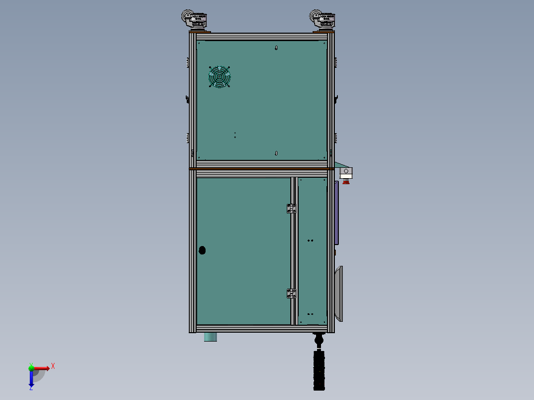 光纤镭雕机(sw22可编辑+工程图)俯视图