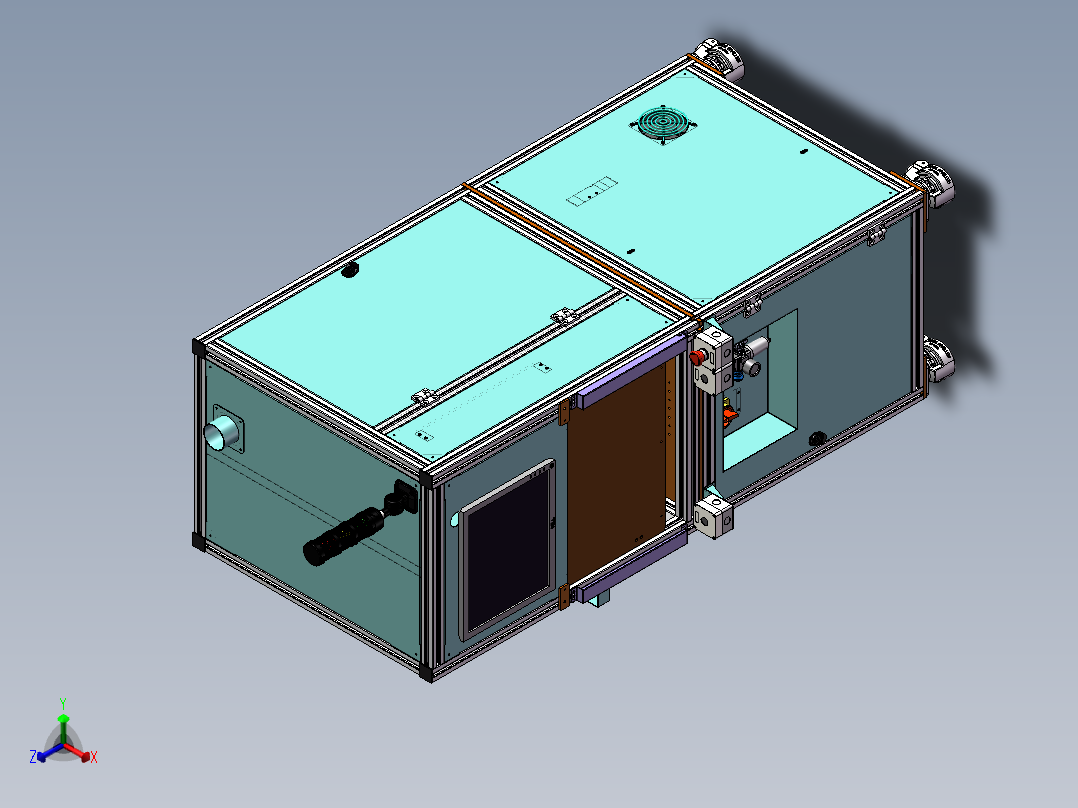 光纤镭雕机(sw22可编辑+工程图)正等轴测图