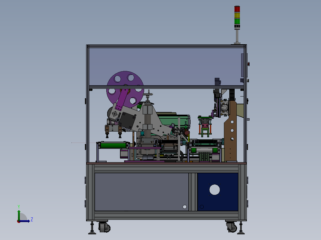 自动贴绝缘膜贴条码设备动力电池贴PET保护膜机左视图