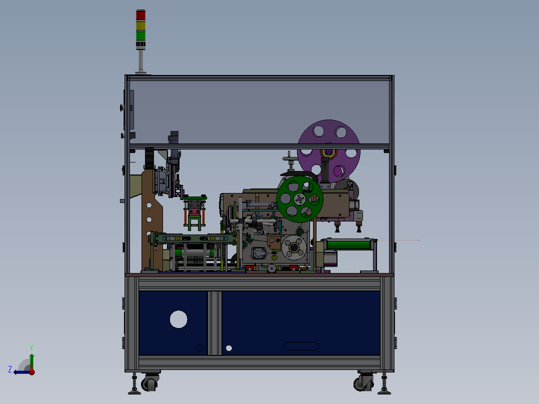 自动贴绝缘膜贴条码设备动力电池贴PET保护膜机右视图