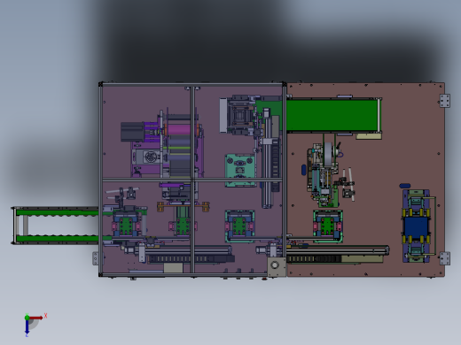 自动贴绝缘膜贴条码设备动力电池贴PET保护膜机俯视缩略图