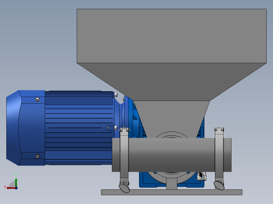 磨粉机喂料机后视图
