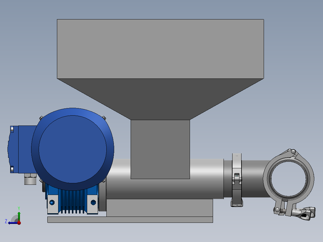 磨粉机喂料机右视图