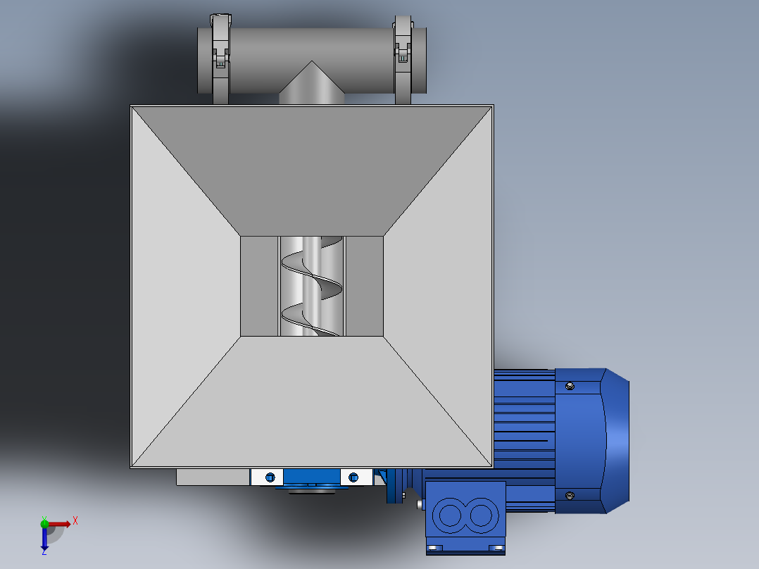 磨粉机喂料机俯视图
