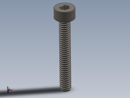 Screw_DIN_912_M2x14F_A2.SLDPRT公制内六角螺钉