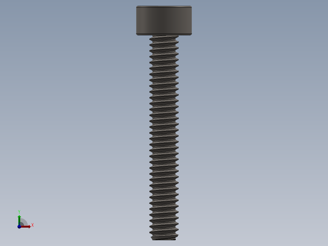 Screw_DIN_912_M2x14F_A2.SLDPRT公制内六角螺钉前视图