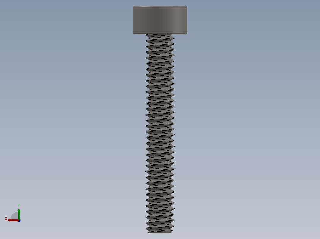 Screw_DIN_912_M2x14F_A2.SLDPRT公制内六角螺钉后视图