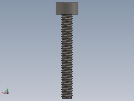 Screw_DIN_912_M2x14F_A2.SLDPRT公制内六角螺钉后视缩略图