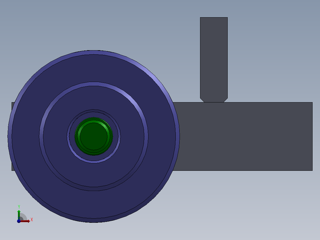 圆形气缸（短行程）50x14x11.2 mm前视图