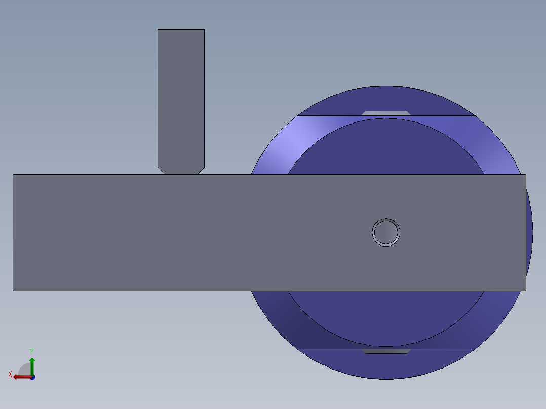 圆形气缸（短行程）50x14x11.2 mm后视图