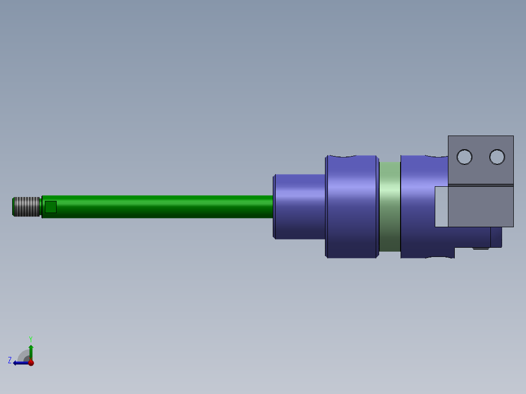 圆形气缸（短行程）50x14x11.2 mm右视图