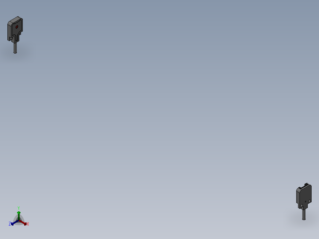 光电传感器 欧姆龙 E3T-FT11 2M正等轴测图