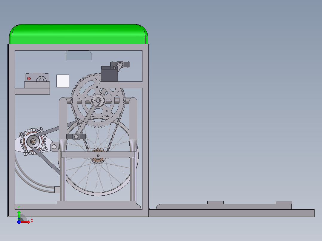 脚踏发电机前视图