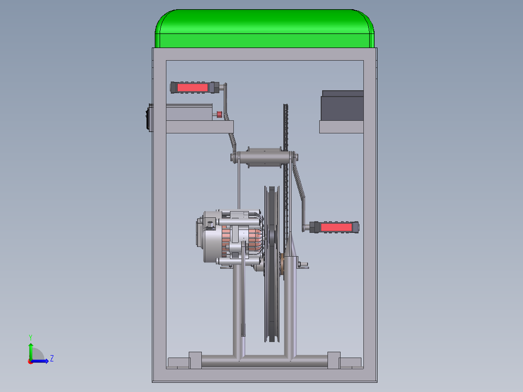 脚踏发电机左视图