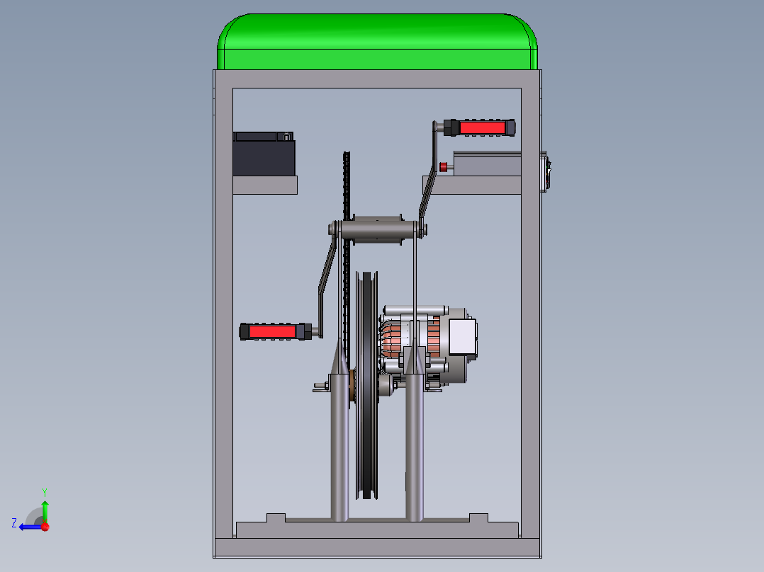 脚踏发电机右视图