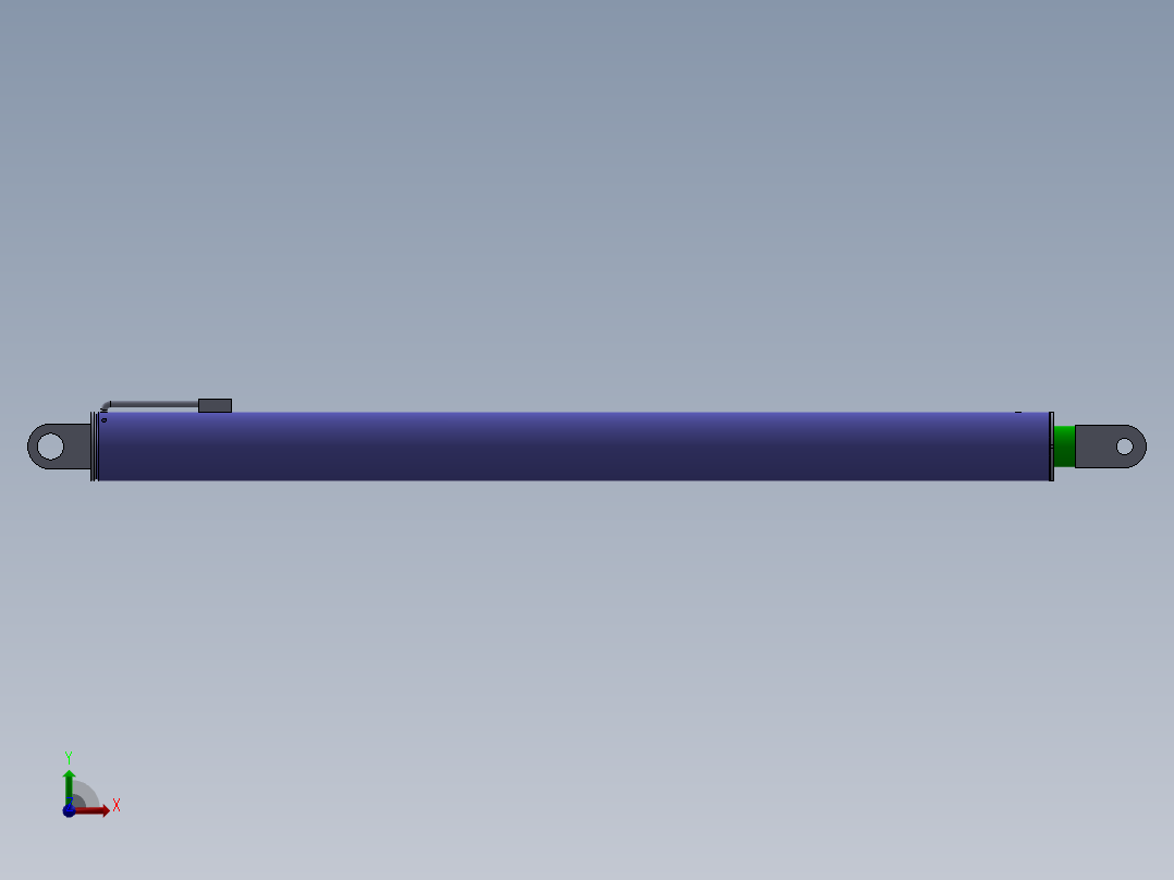 焊接式液压缸（带前后安装孔）180x125x2701 mm前视图