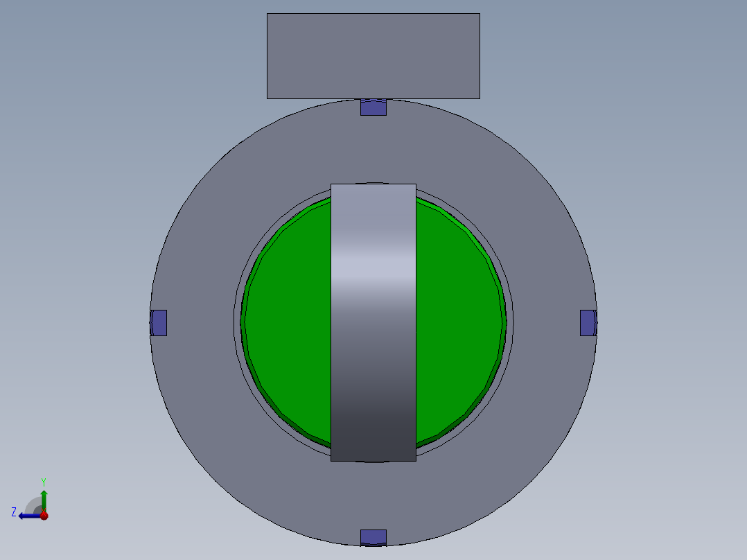 焊接式液压缸（带前后安装孔）180x125x2701 mm右视图