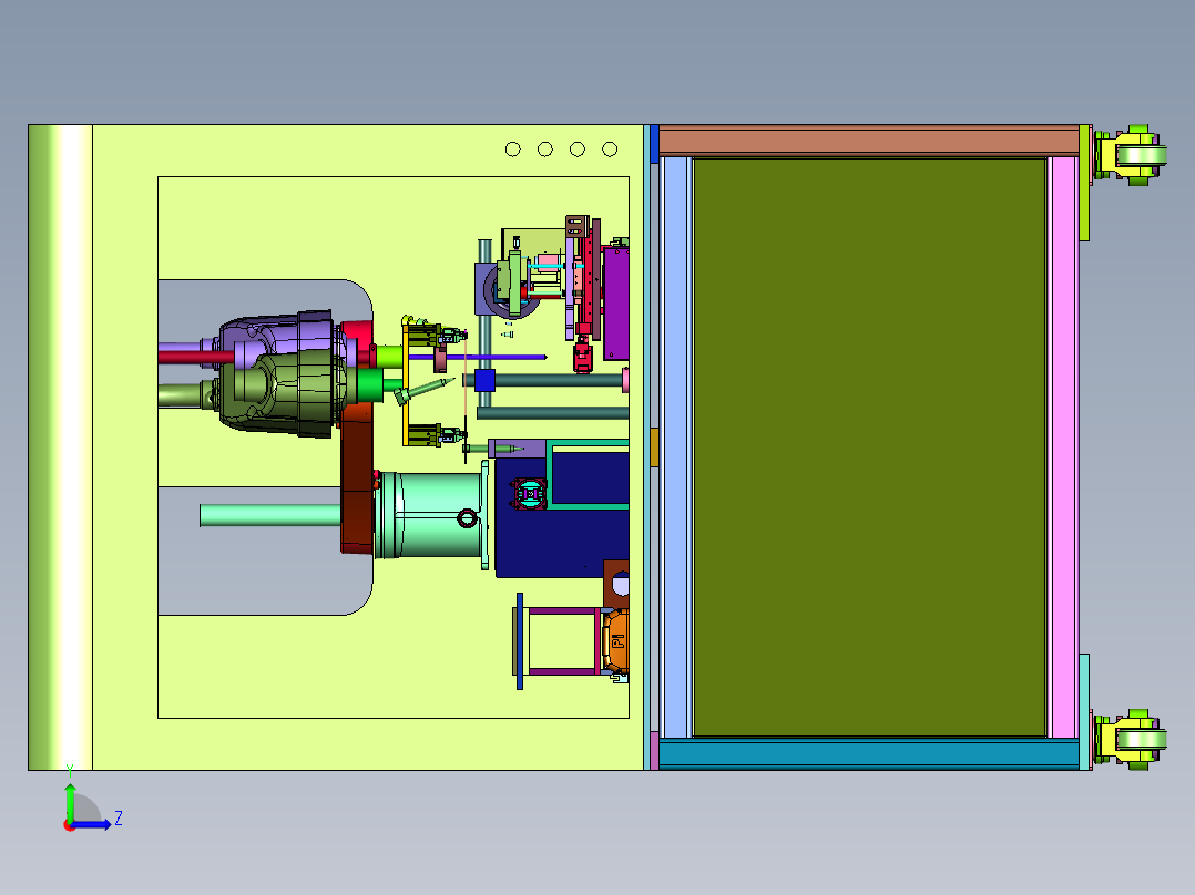 光纤头接收管芯耦合机左视图