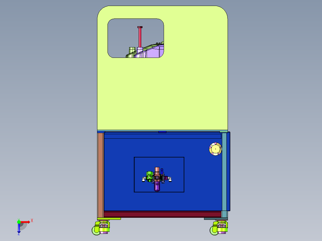 光纤头接收管芯耦合机俯视图