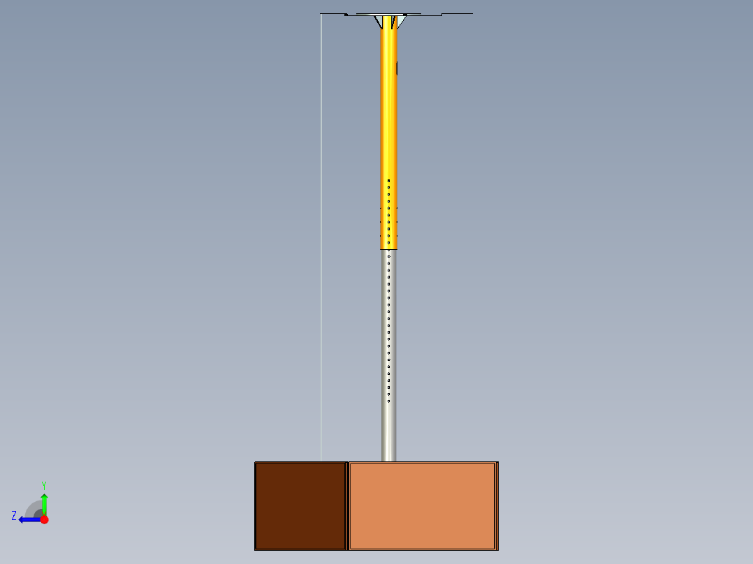 五面屏支架右视图