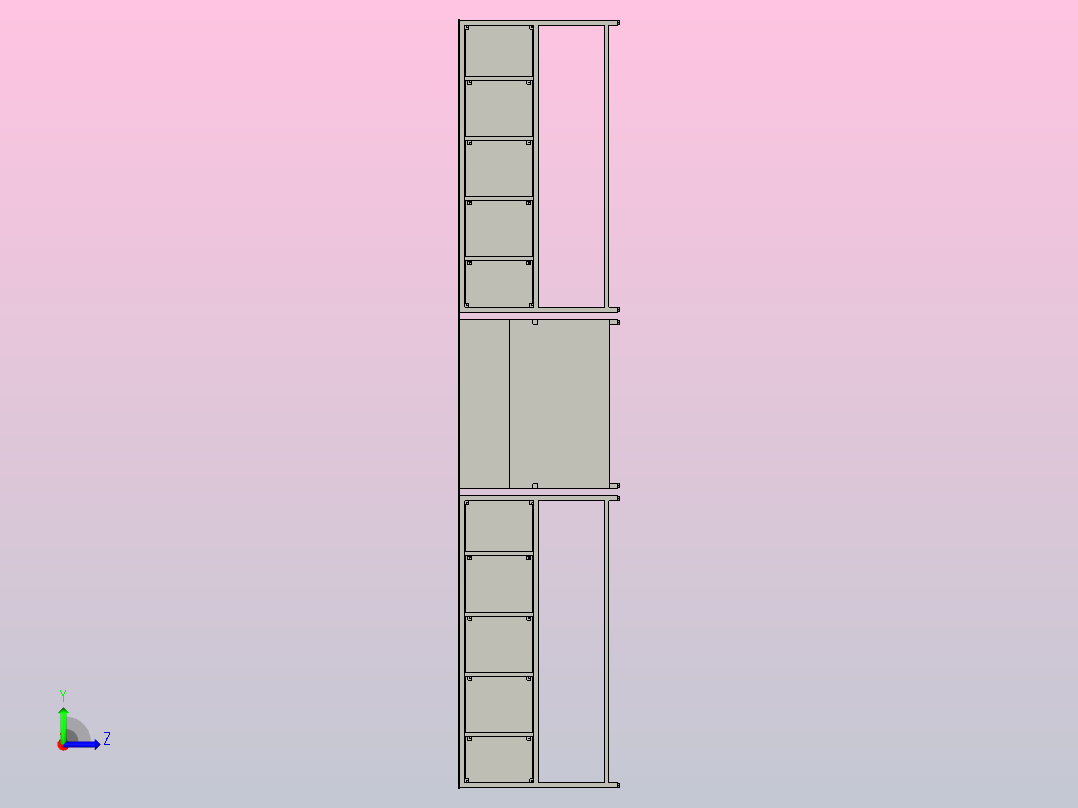 移动平台钣金[移动平台钣金]左视图